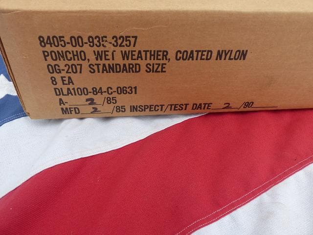 レア！ 1984” 米軍実物 OD ポンチョ リップストップ　 42