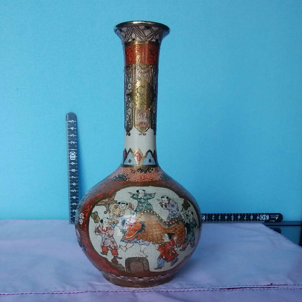 九谷焼花器 宮元窯江戸時代末期