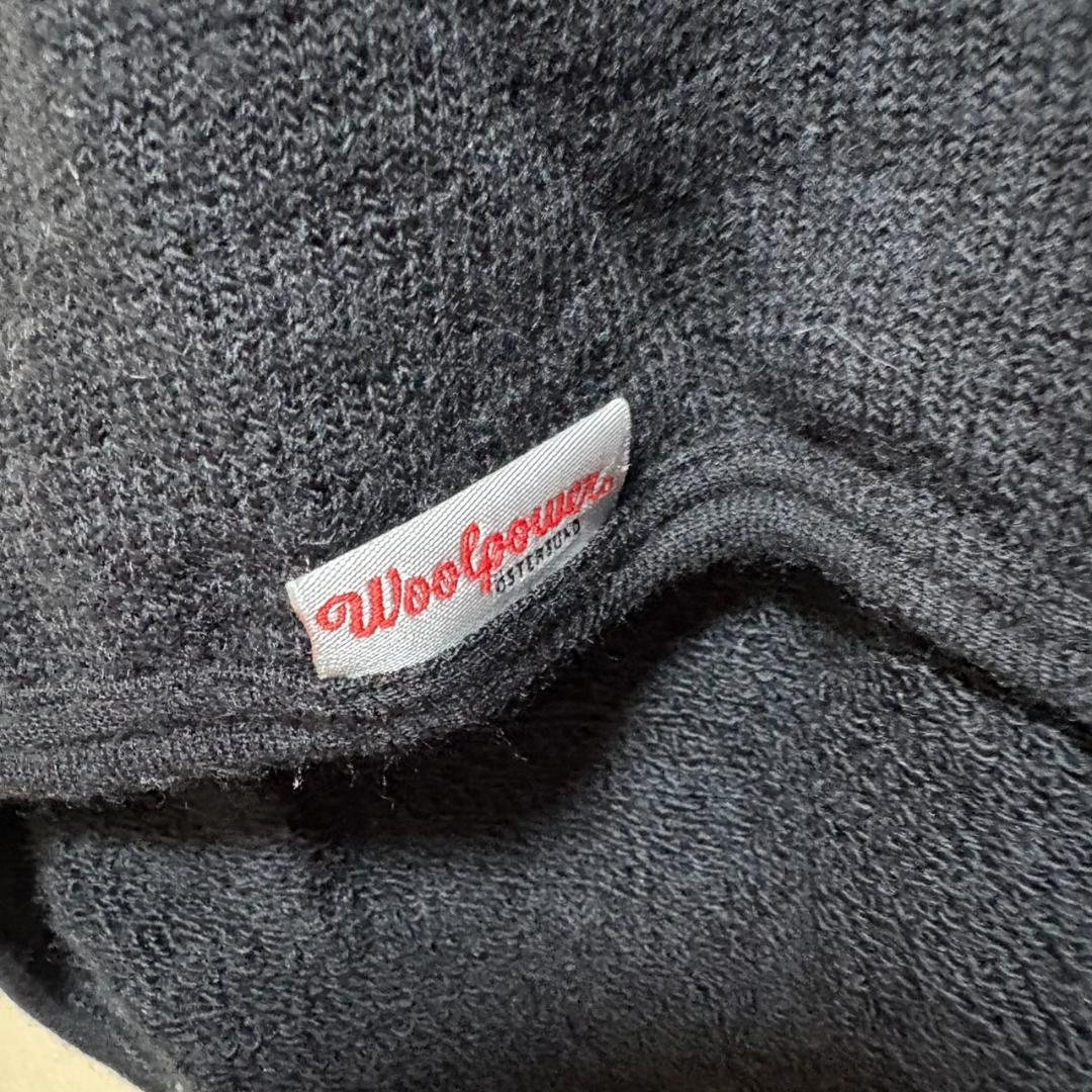 WOOLPOWER フルジップ ニットジャケット ブラック Mサイズ