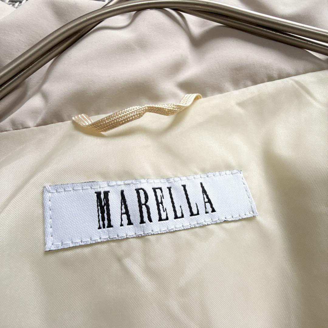 美品 MaxMara MARELLA 中綿 ダウンジャケット アイボリー L
