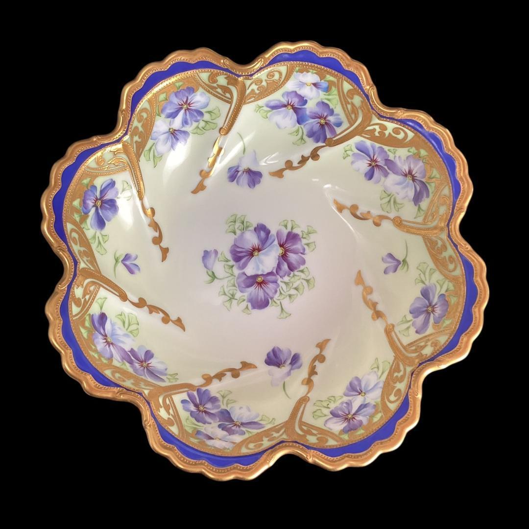 美品【超希少】ノリタケ ダイヤモンドコレクション ボウル ハンドペイント 花柄