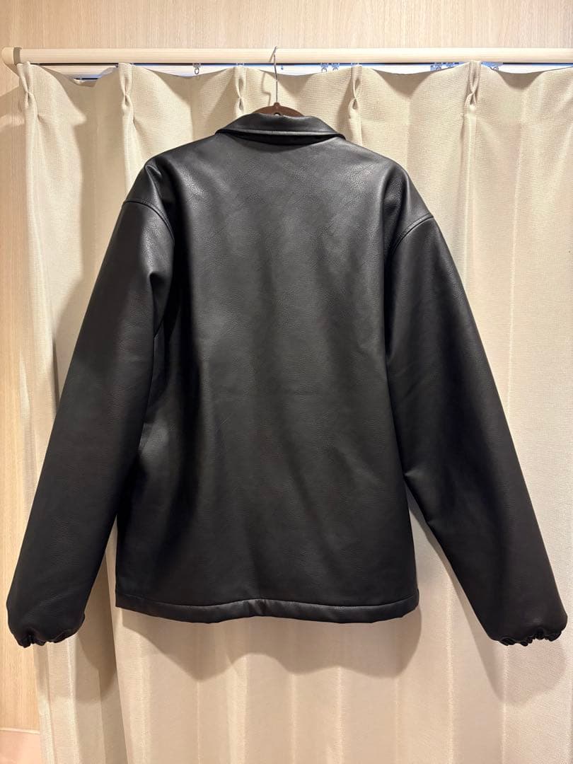キムタク着　フェイクレザーコーチジャケット