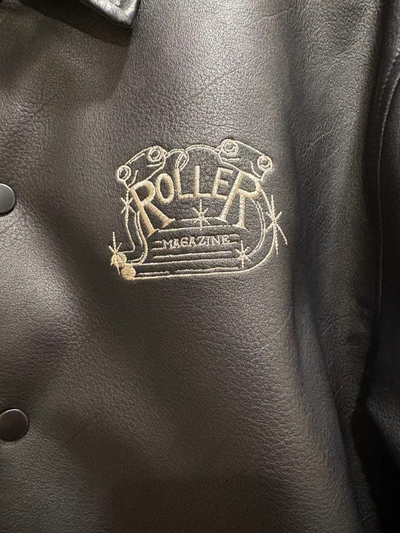 キムタク着　フェイクレザーコーチジャケット