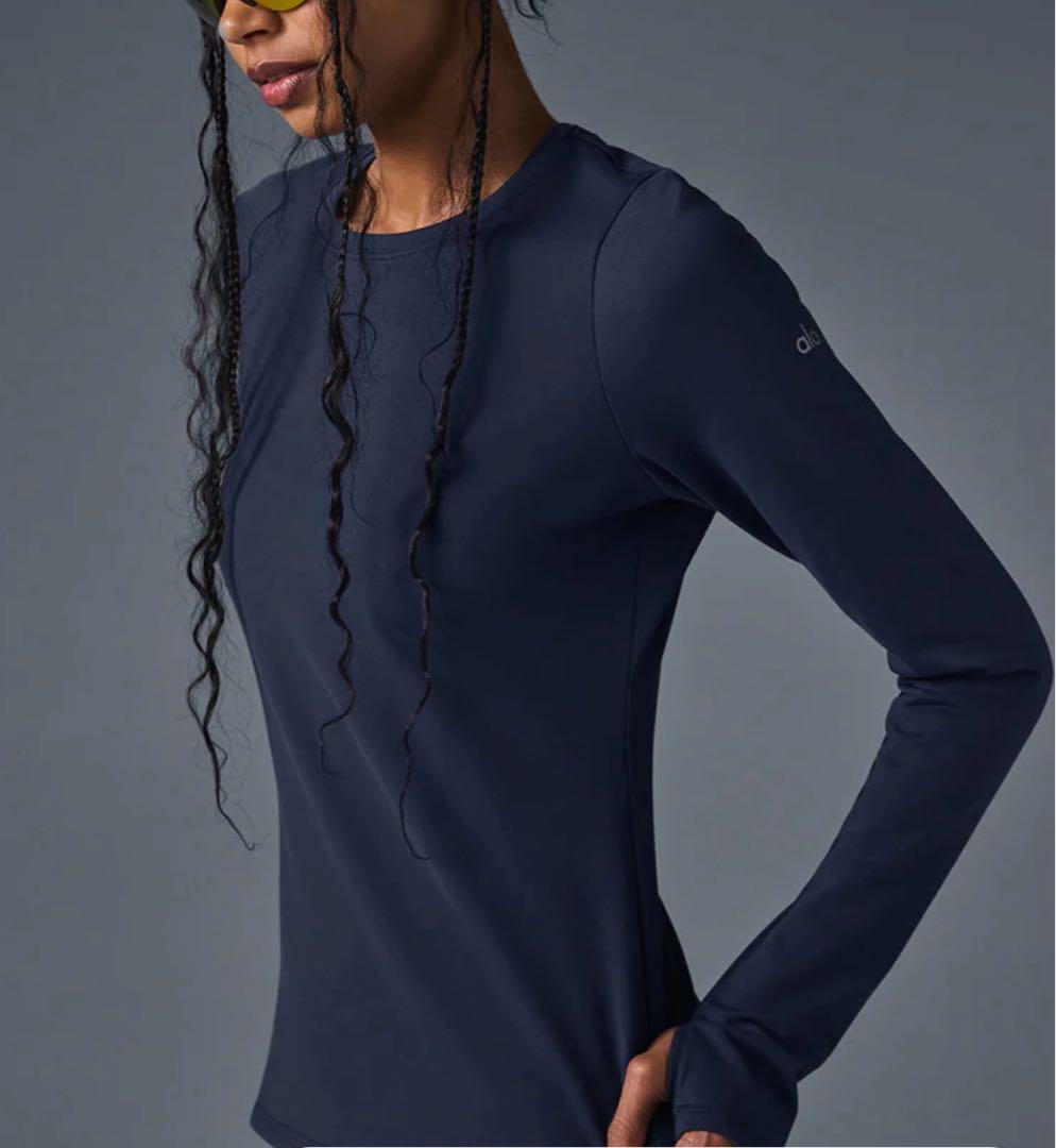 alo ネイビー 長袖トップス ノクターン ロングスリーブ XS