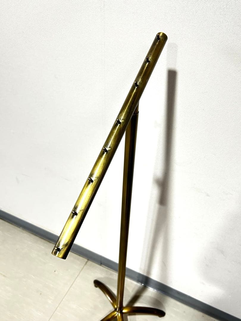 傾斜ハンガーラック アンティークゴールド 真鍮