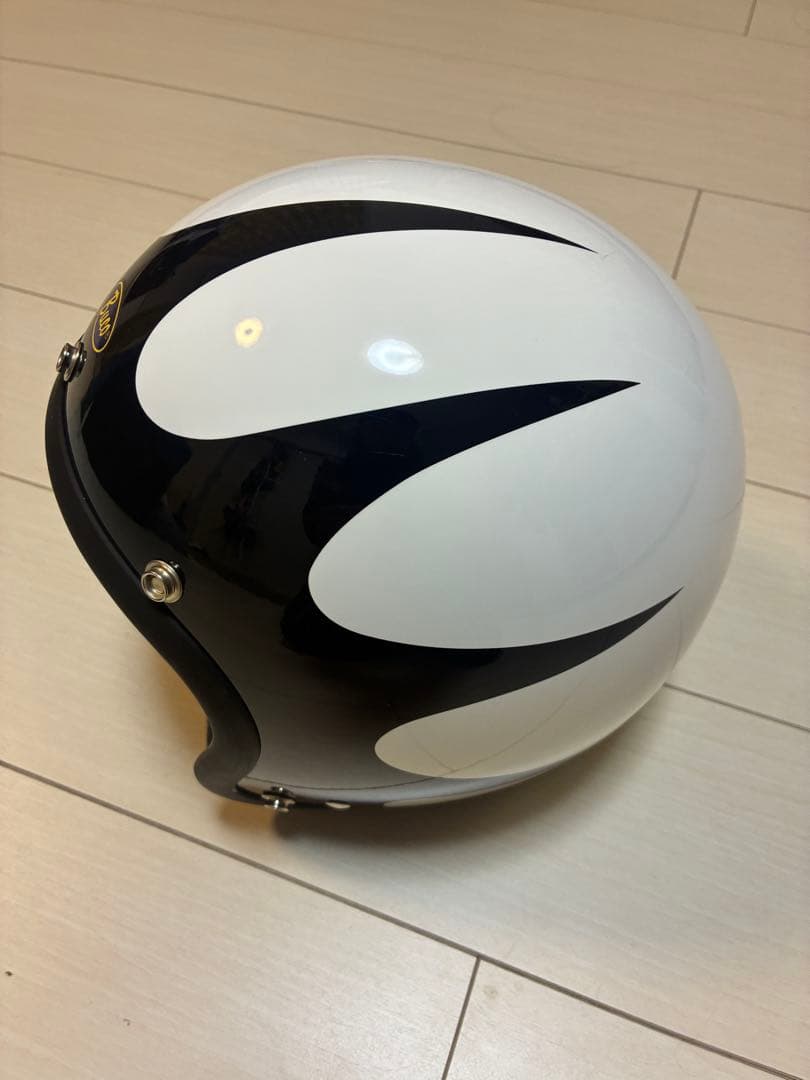 Buco STANDARD ジェットヘルメット ブラック・ホワイト　スキャロップ