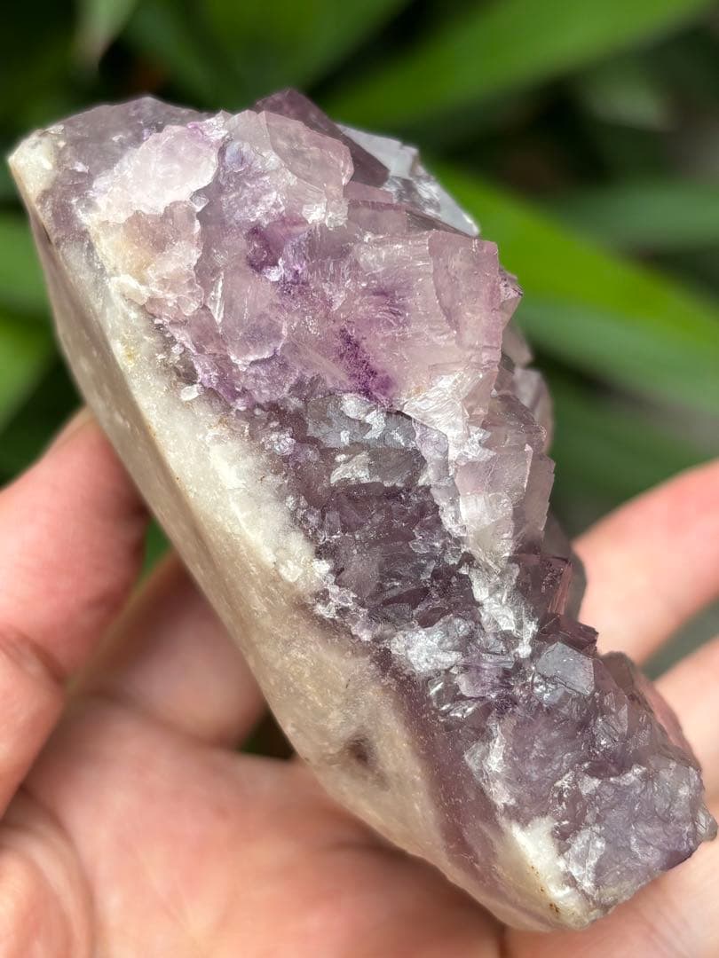 中国安徽省フローライト原石437g ピンクパープルカラー 可愛い　天然石