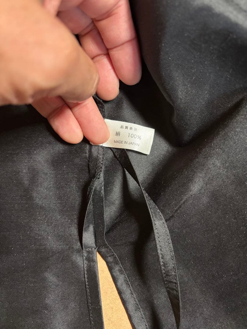 最終値下げ　afa真砂三千代　シルク　羽織　黒　mittan