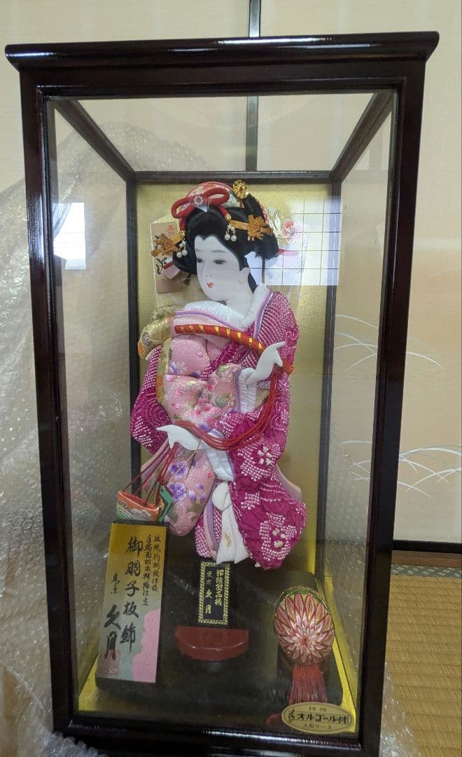 羽子板　オルゴール付き　出産祝い　伝統　日本人形　縁起物　手まり付き