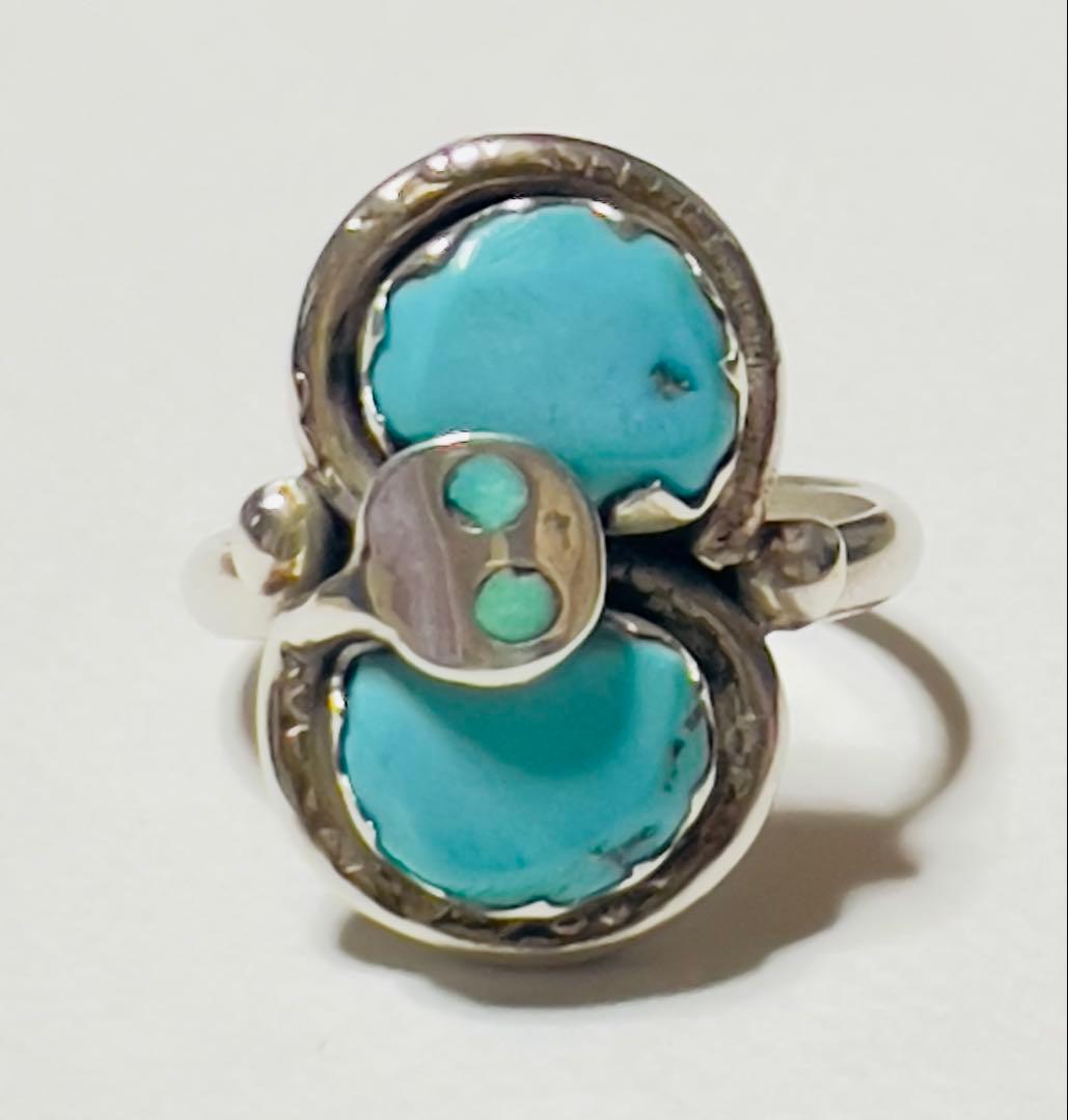 【ズニ族】エフィーカラバサ　ターコイズ　スネークリング