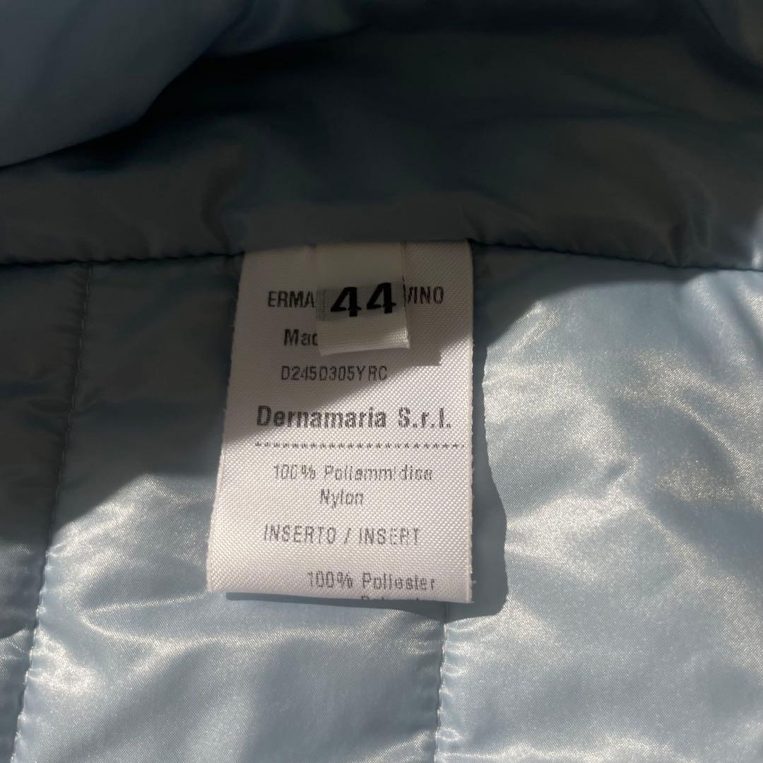 極美品✨ エルマンノシェルビーノ ダウンコート レース生地 軽量 ブルー