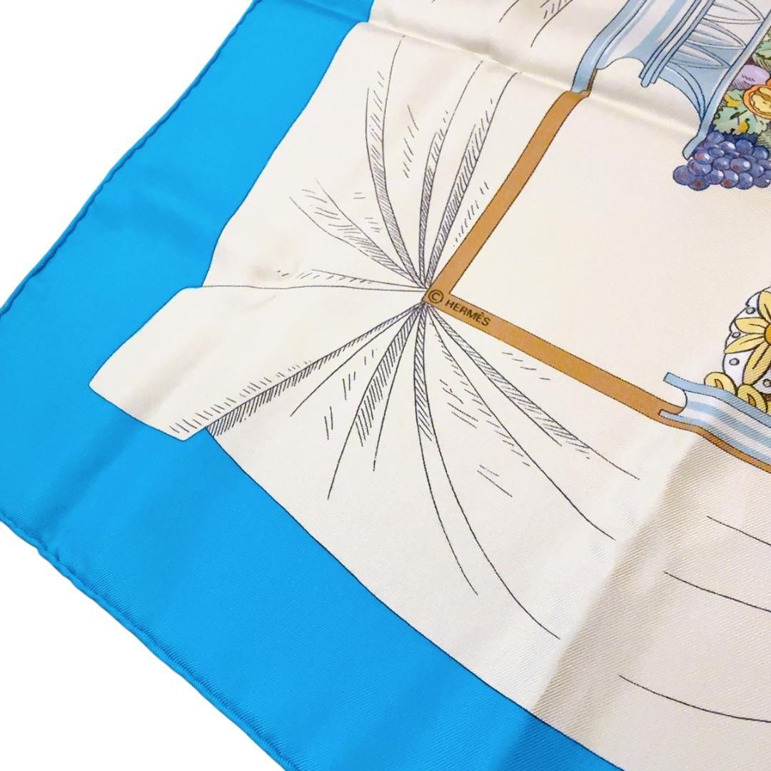 ◇エルメス◇カレ90/シルク/フランス料理を讃えて/スカーフ/タグ付き