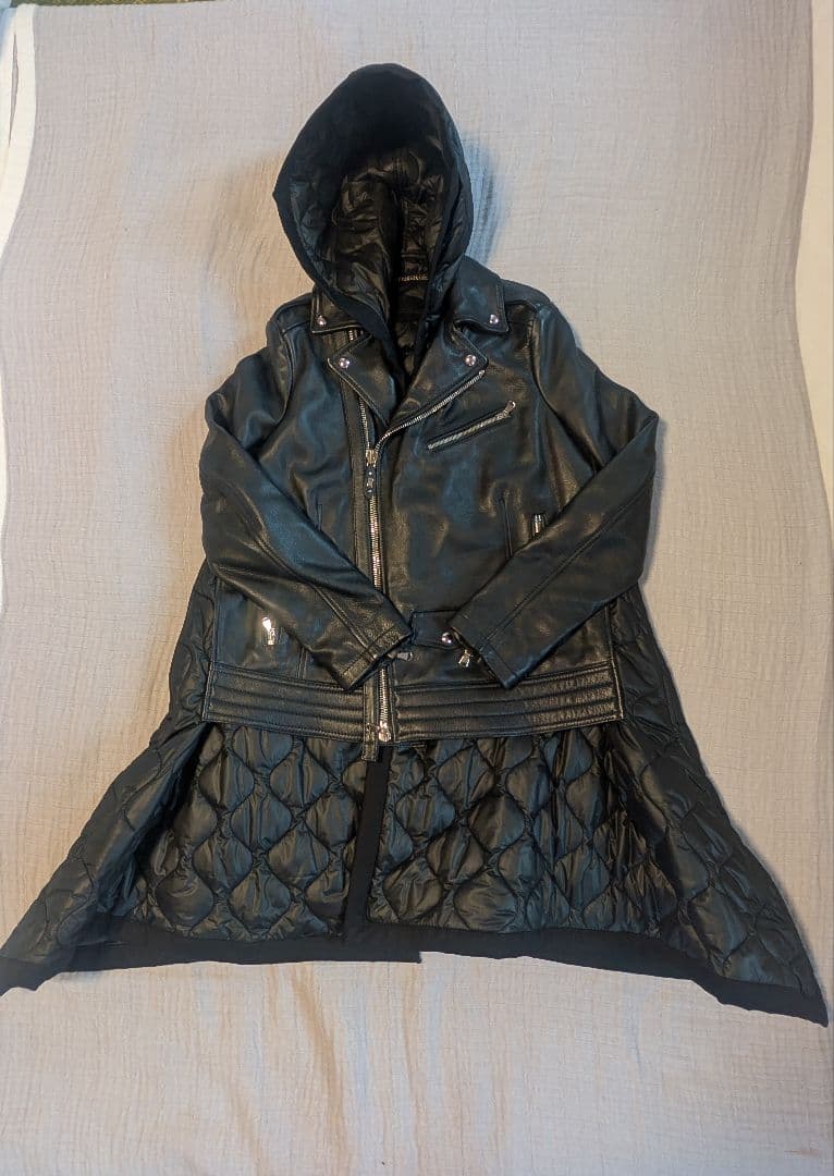 美品DIESEL BLACK GOLD レザーキルティングジャケット 36