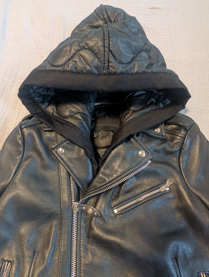 美品DIESEL BLACK GOLD レザーキルティングジャケット 36