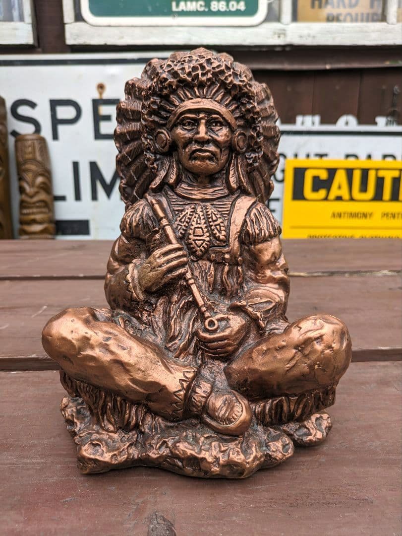 70's ネイティブアメリカン インディアン置物　プエブロUSAヴィンテージ雑貨