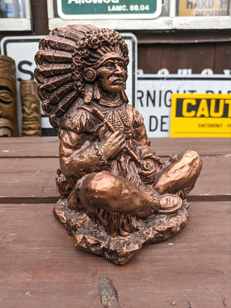 70's ネイティブアメリカン インディアン置物　プエブロUSAヴィンテージ雑貨