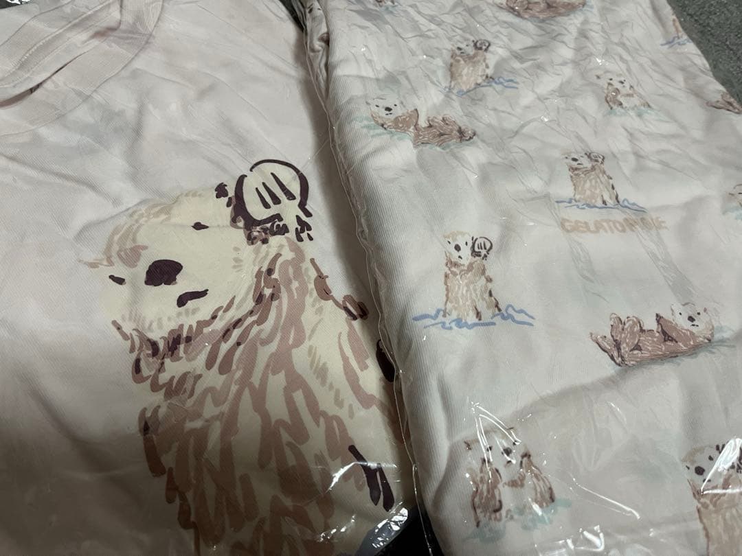 新品未使用　gelato pique ラッコ Tシャツ ロングパンツ ピンク