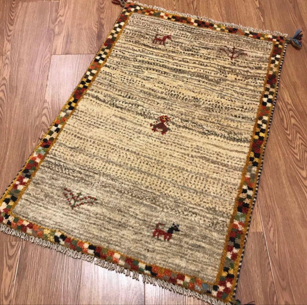 ペルシャギャッベ (ギャベ) 玄関マット No:4402