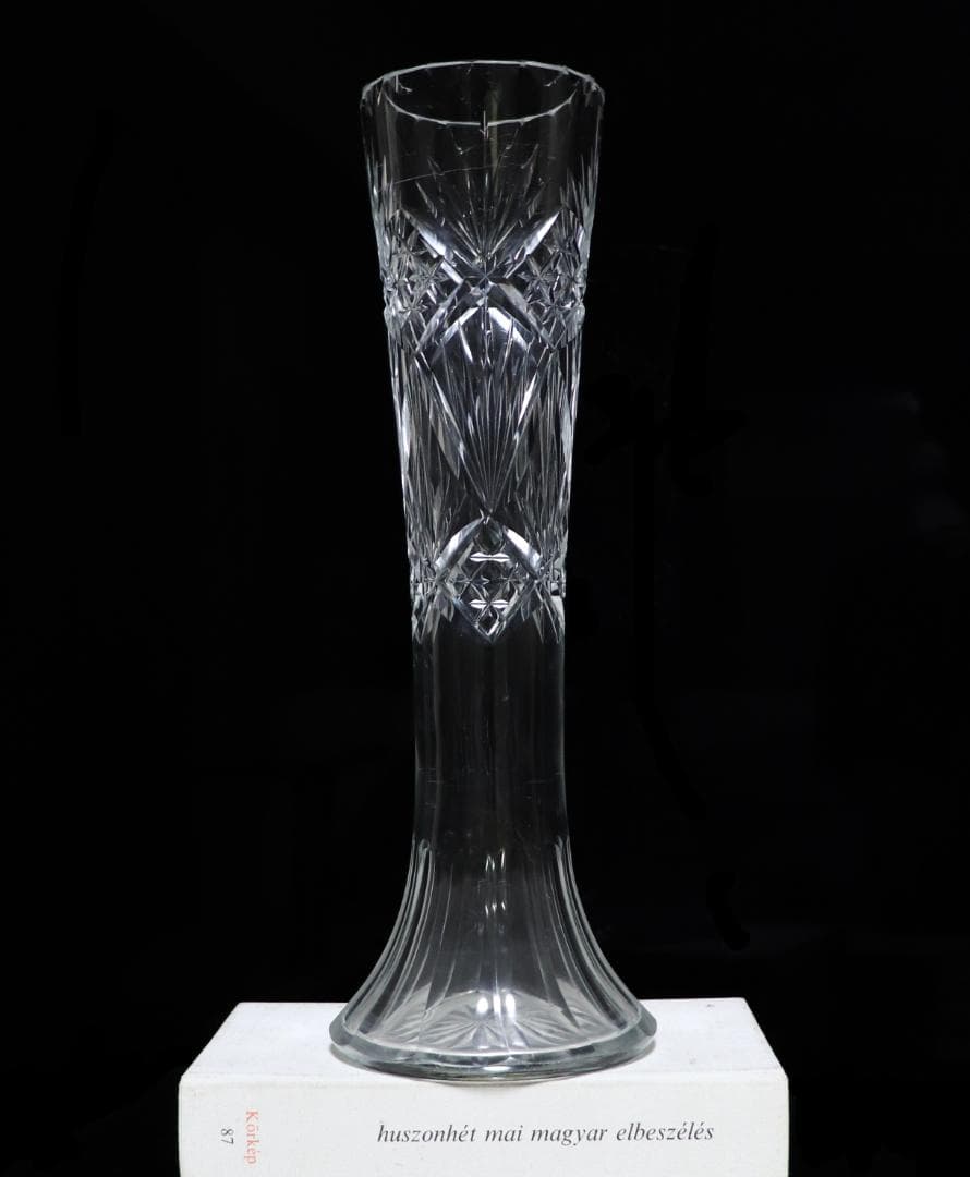 オールド・バカラ 1890年頃 幻のモデル 大型 32cm 切子花瓶 壺 星形