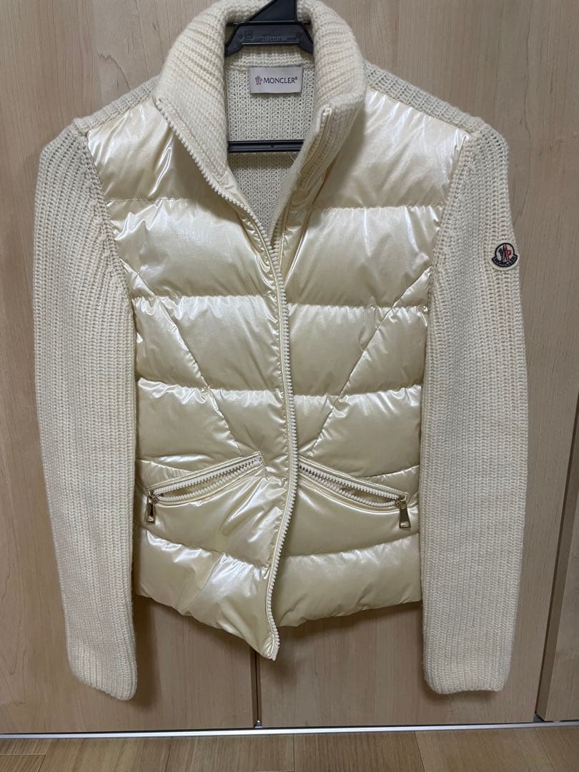 MONCLER モンクレール ナイロン ダウンジャケットホワイト ニット 12A