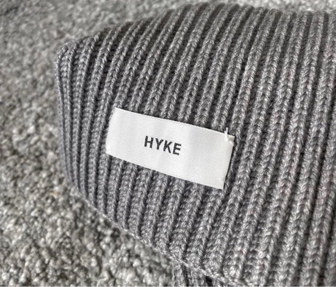 HYKE ネックウォーマー ウール グレー マフラー ストール ハイク スヌード