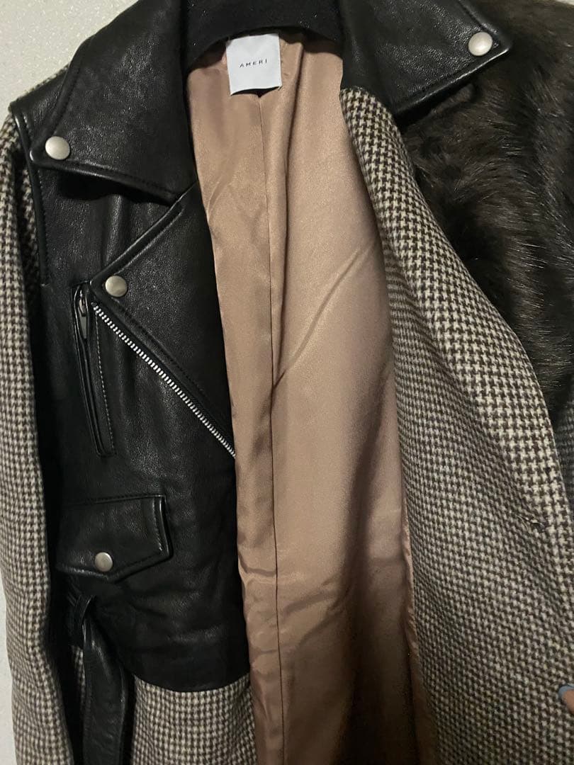 アメリ　ライダースドッキング　ロングコート