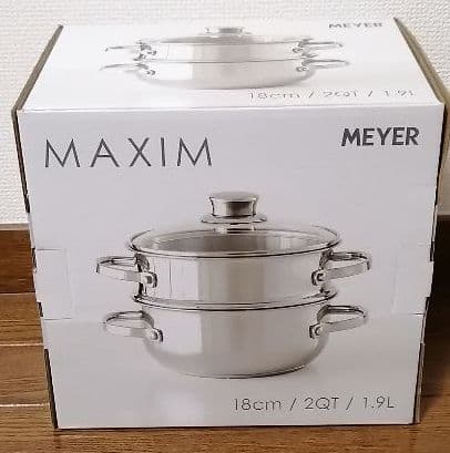 新品☆送料無料　マイヤーステンレス スチーマーセット 18CM