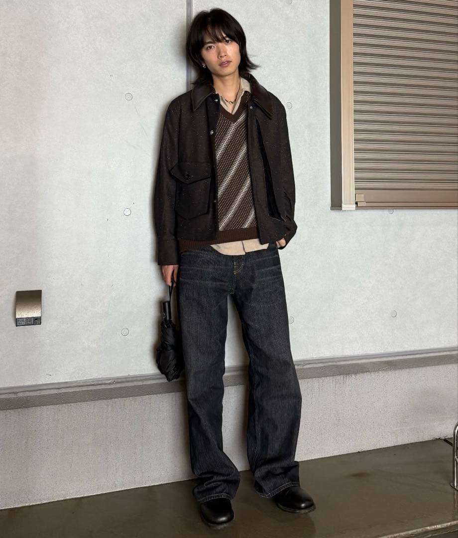 NULLUS 25AW PEELED OFF JACKET BROWN サイズ1