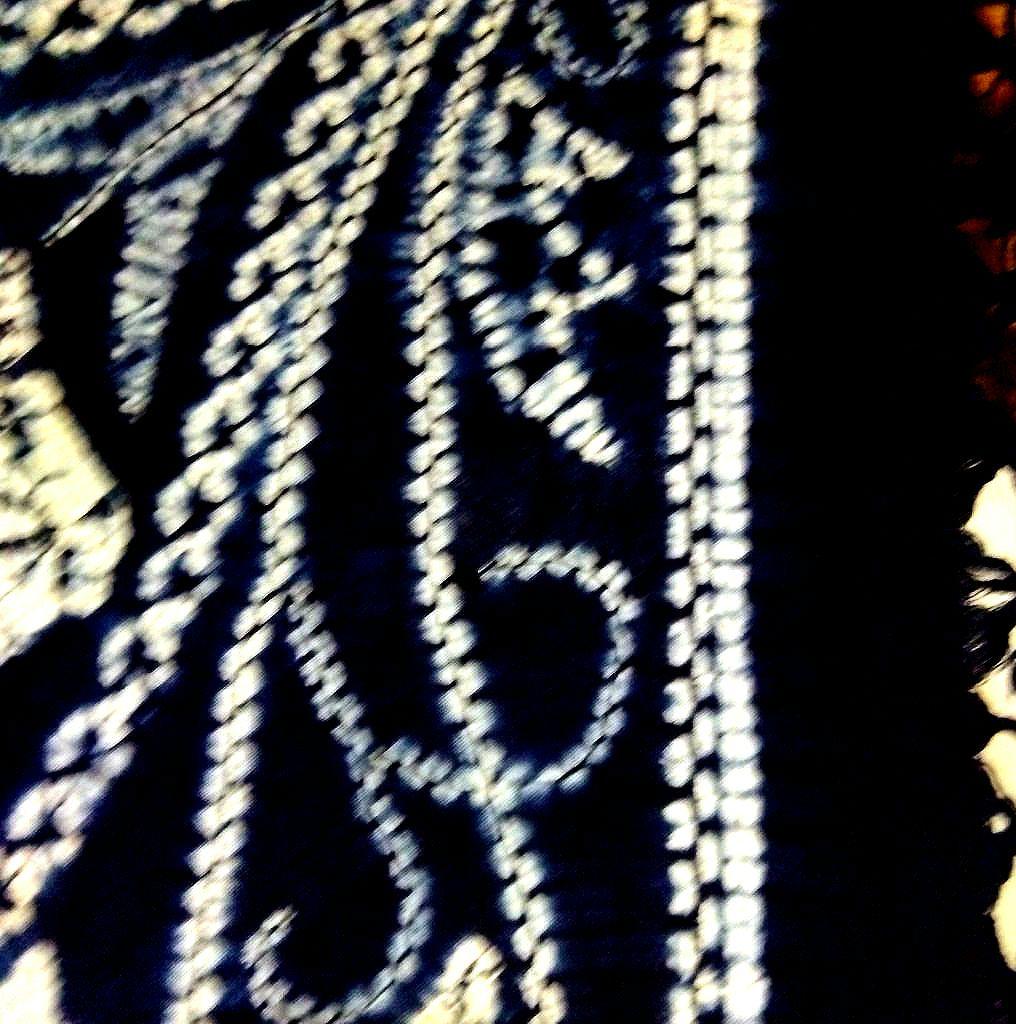 草木染　藍染　手絞り　和物　テーブルクロス　カバー　フリンジ