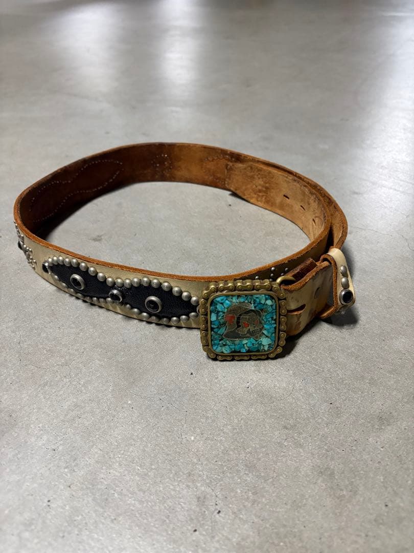小物 HTC Turquoise SKULL belt