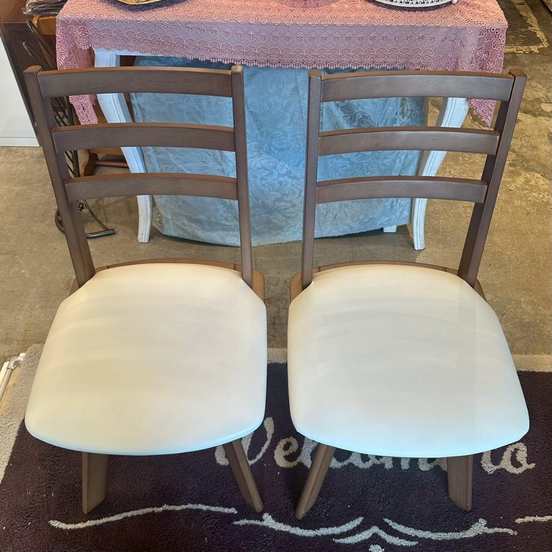 iΦ【2脚セット】NITORI ロピア２ 回転式ダイニングチェア ダークブラウン