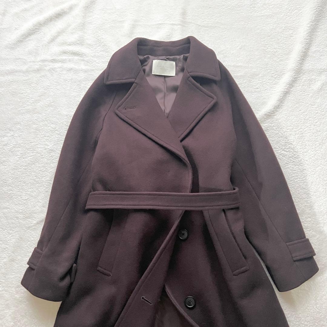 PUBLIC TOKYO SUPER140ブレンドトレンチライクウールコート