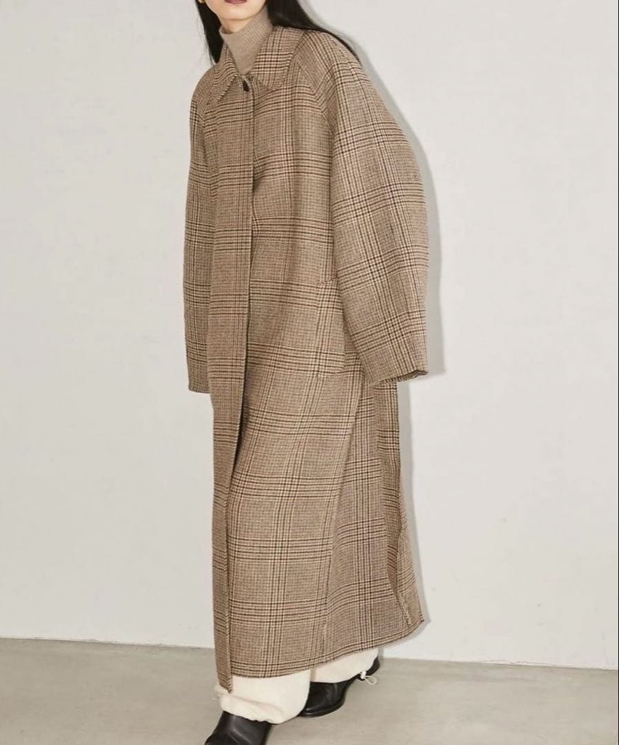 TODAYFUL ステンカラーチェックコート 38
