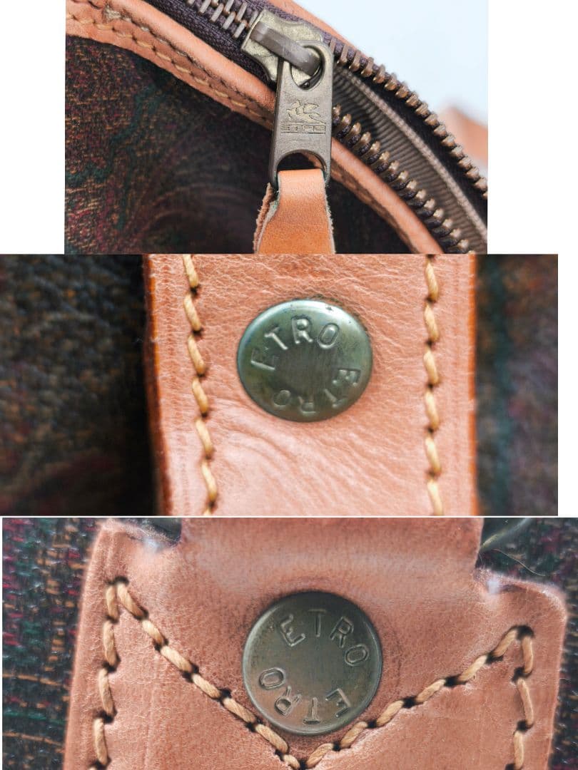 【高級◎ 大容量】エトロ ボストンバッグ ペイズリー イタリア製 肩掛け 正規品