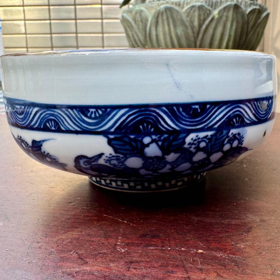 京焼【 五山窯 林淡幽 】造 青花染付向付鉢 五客揃 共箱・共布付属 状態極美品