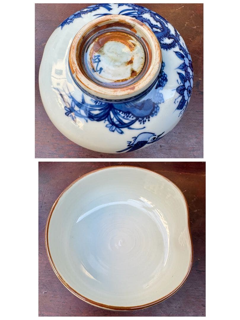 京焼【 五山窯 林淡幽 】造 青花染付向付鉢 五客揃 共箱・共布付属 状態極美品