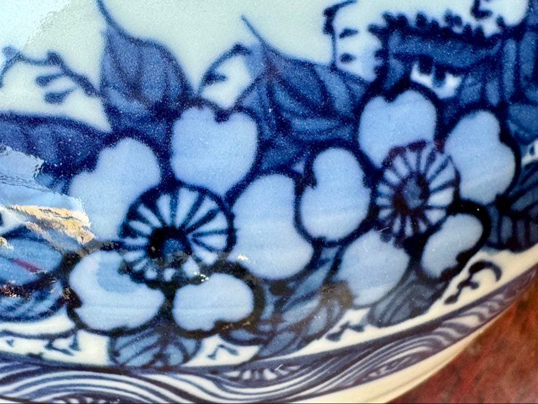 京焼【 五山窯 林淡幽 】造 青花染付向付鉢 五客揃 共箱・共布付属 状態極美品