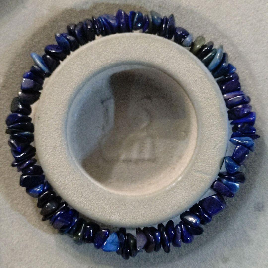 ★ブルースギライト さざれ ブレスレットA14g(SA)