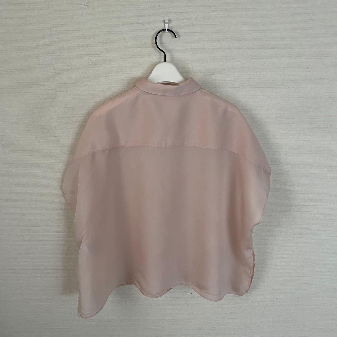 ギャルリーヴィー　GALERIE VIE セルロースシルクブロードボックスシャツ