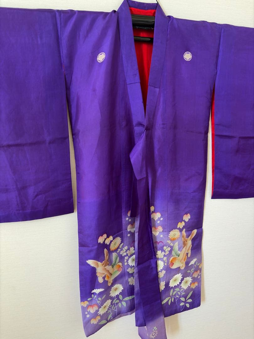 アンティーク　子供着物　身丈107センチ　友禅