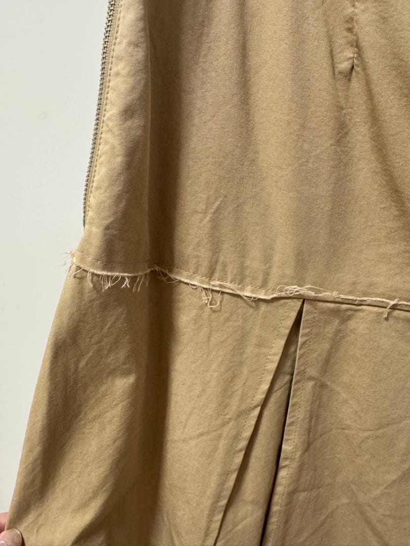 【MATIN KIM】ベルト付きプリーツスカート　ブラウン