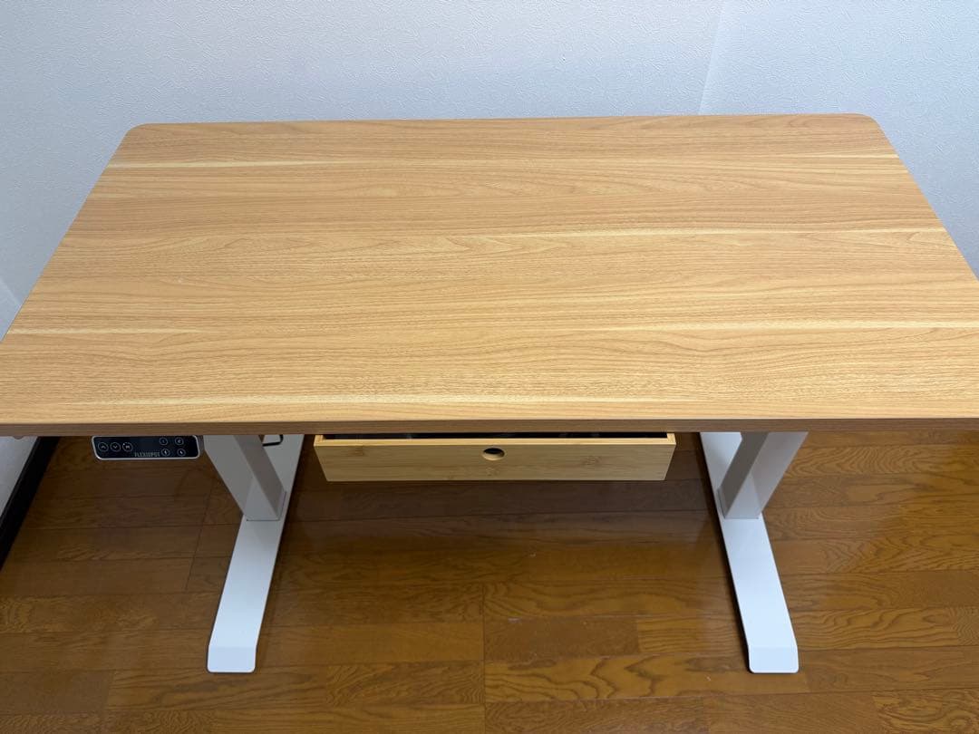 FLEXISPOT E7昇降デスク 木目調天板付き 引き出し付き