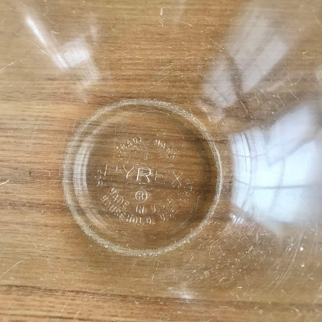 オールドパイレックス　ガラス製ボール ティアドロップ 3点セット