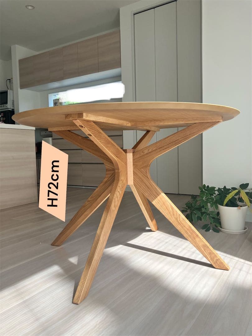 円型ダイニングテーブル110cm 北欧 オーク