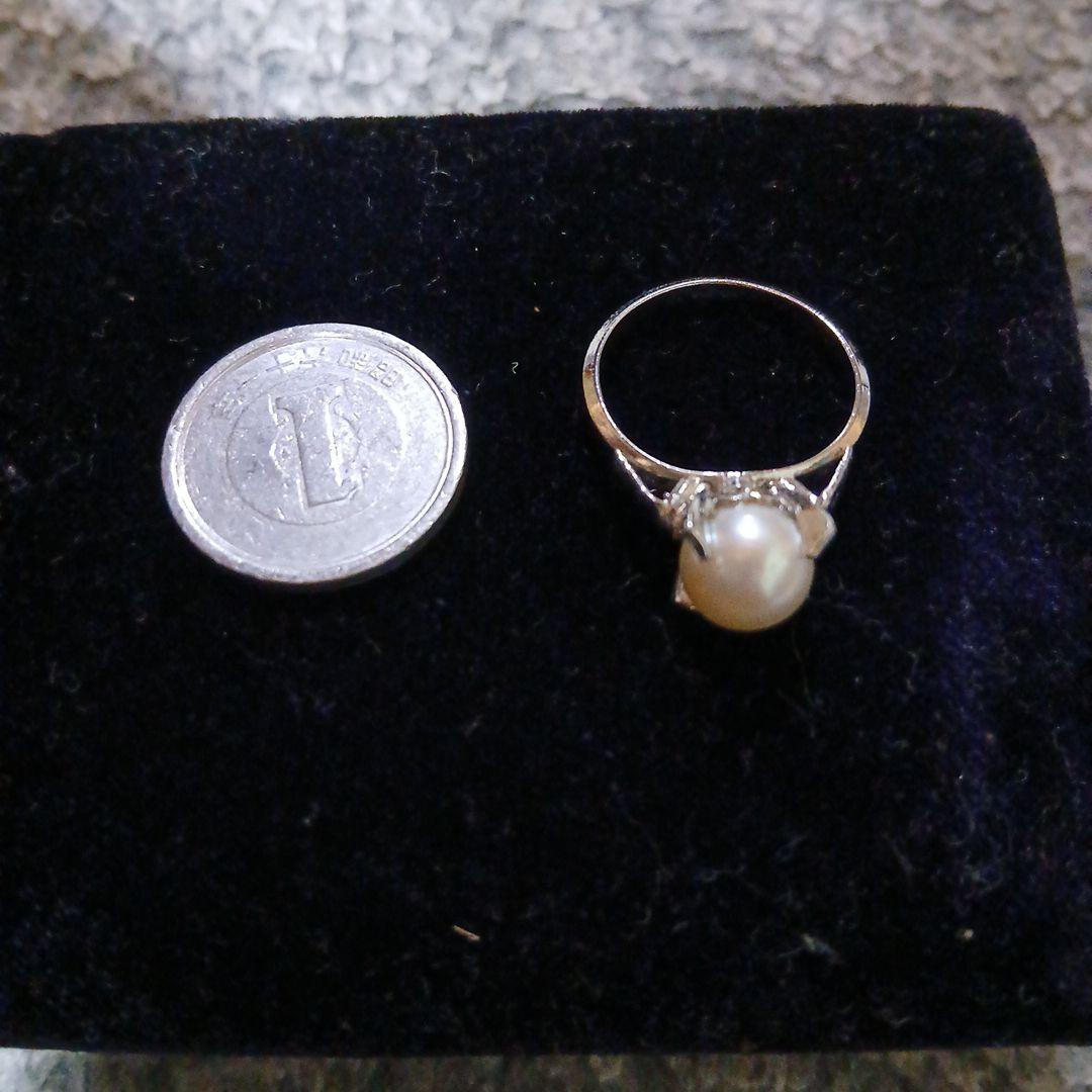 SILVAダイヤモンド風指輪18k指輪、真珠