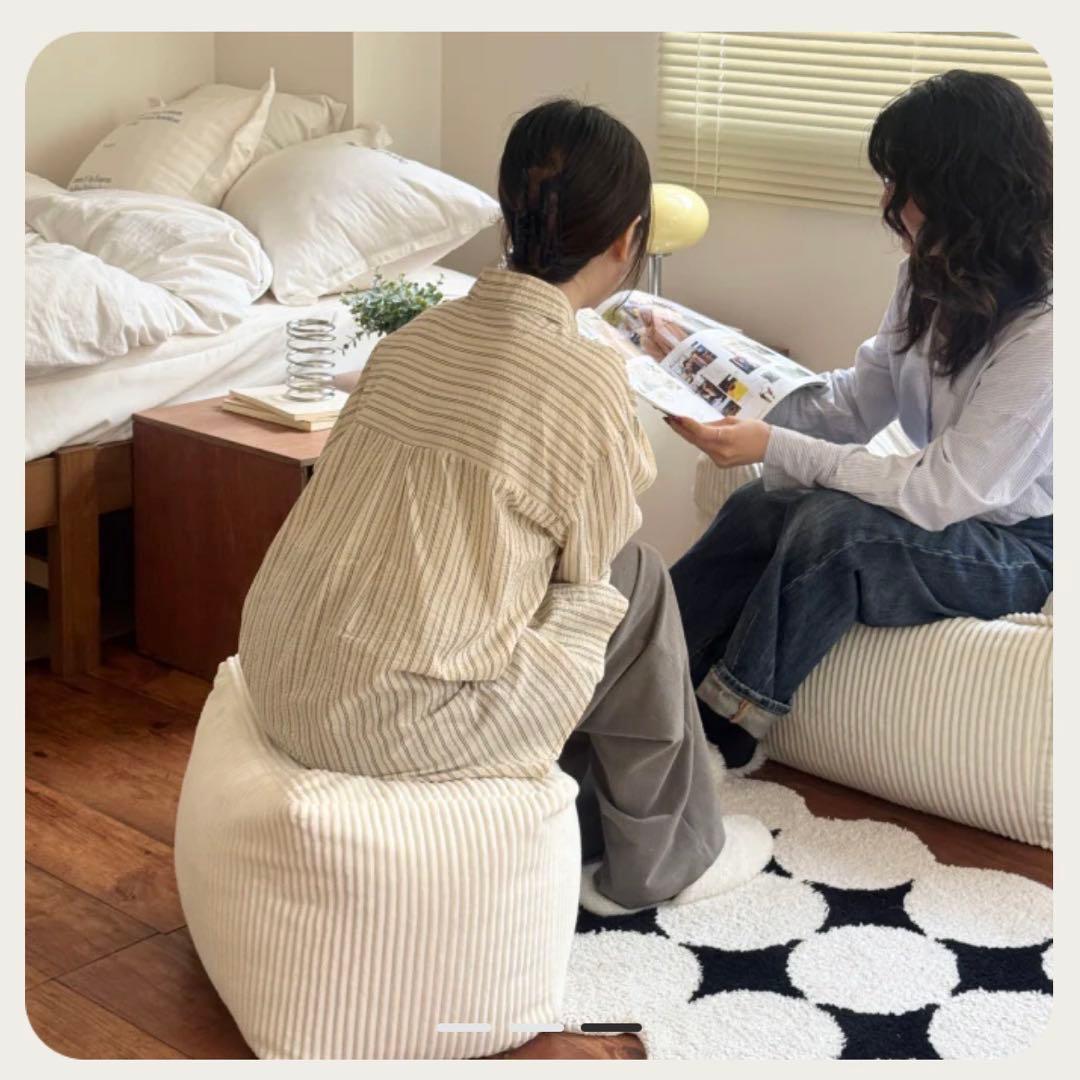 【2点セット】LOOSY ルージー 1人掛けソファ オットマン付き ベージュ