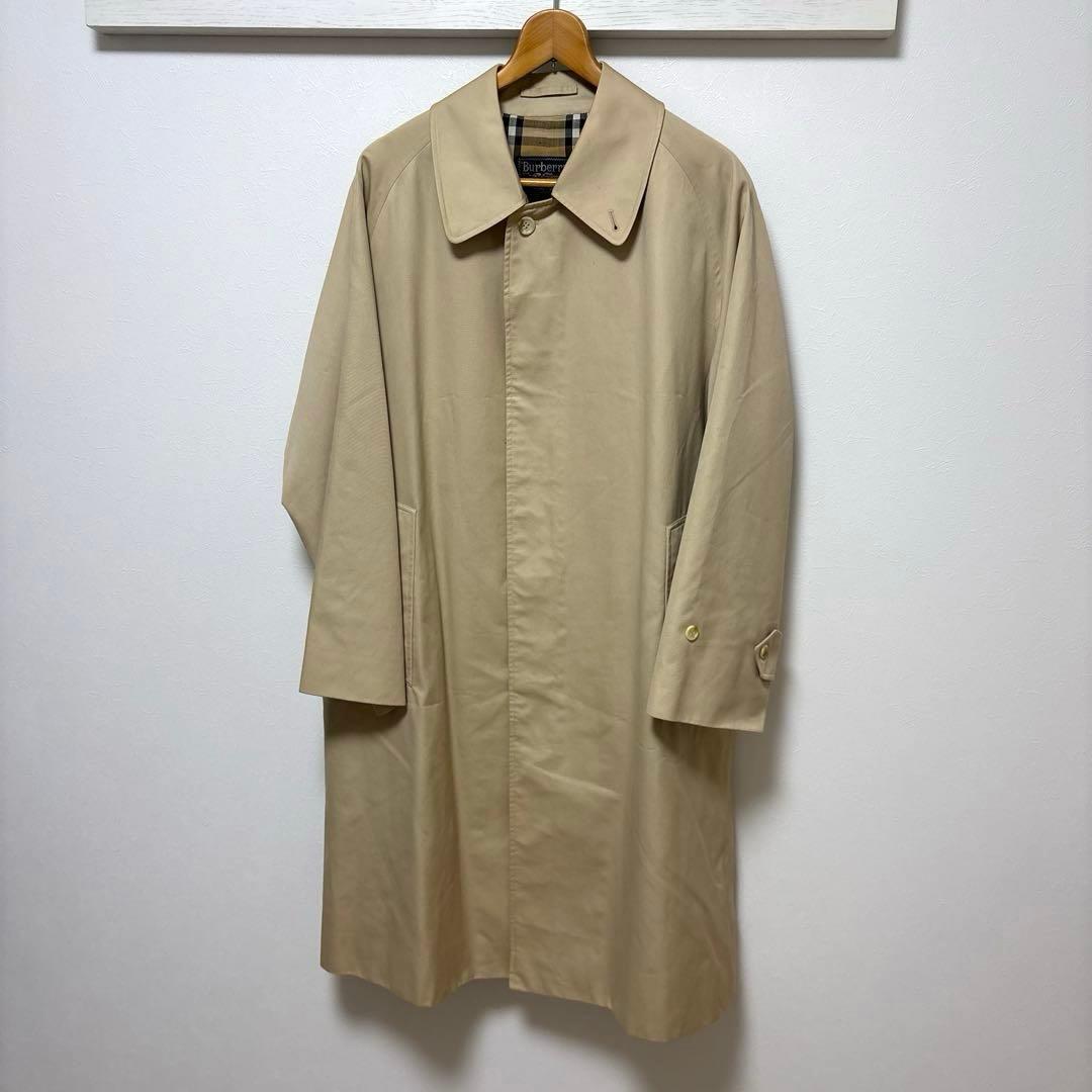 ▪️BURBERRY ステンカラーコート　内側ノバチェック　ベージュ　定番コート