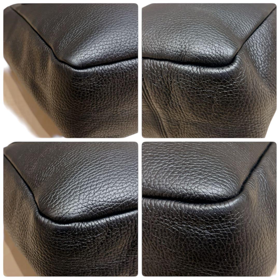 ヤングアンドオルセン プチトートバッグ ショルダー 2WAY ブラック レザー