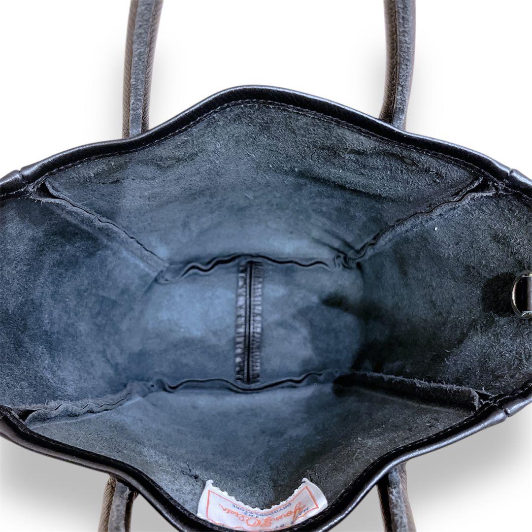 ヤングアンドオルセン プチトートバッグ ショルダー 2WAY ブラック レザー