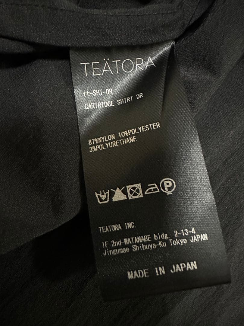 TEATORA CARTRIDGE SHIRT DR １ブラック　テアトラシャツ